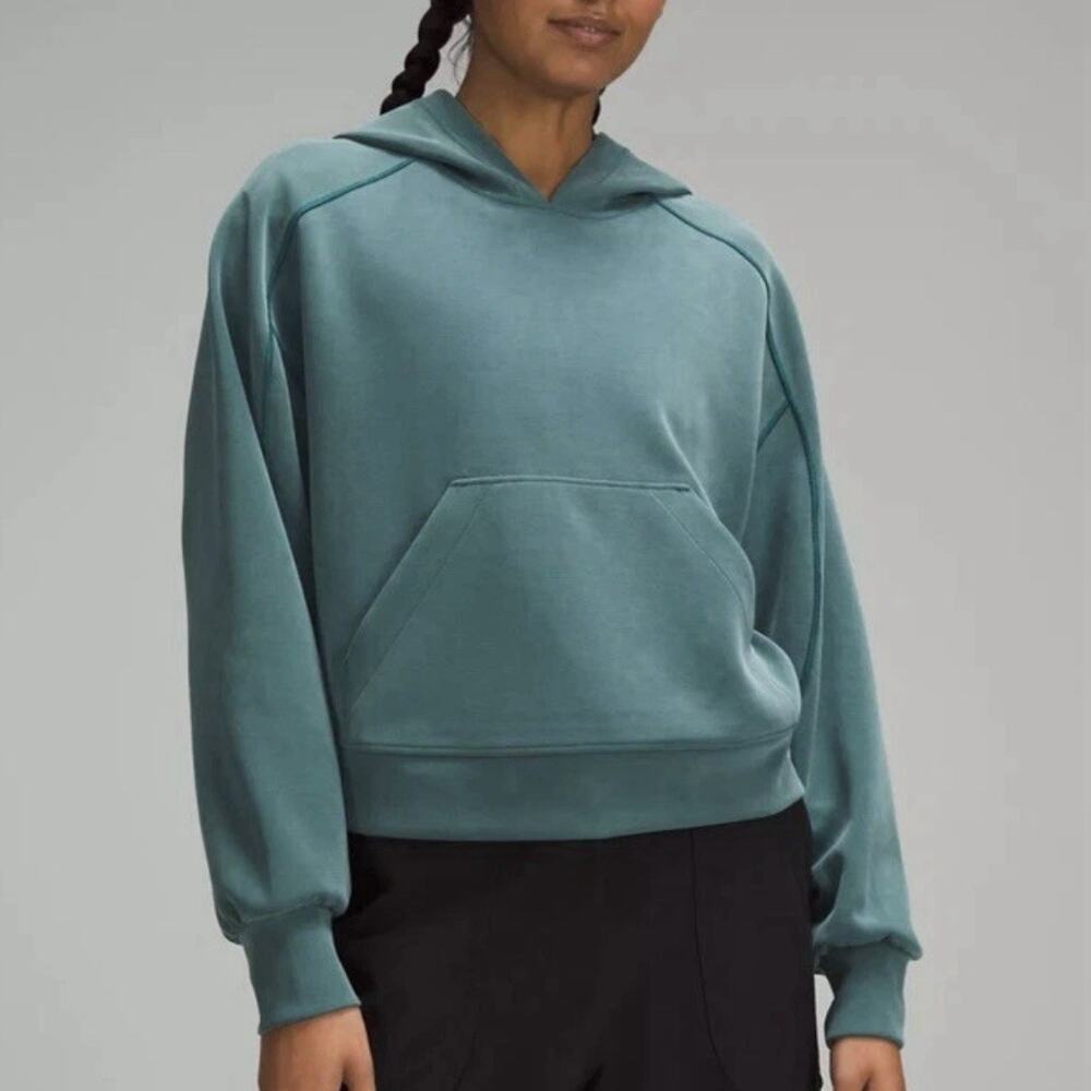 lululemon Softstreme Storm Teal cropped Hoodie